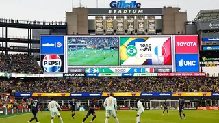 Brazil and France in action during a friendly at the Gillette Stadium in Foxborough