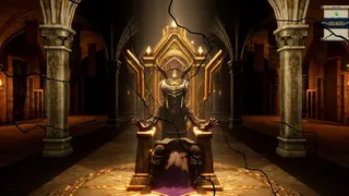 Sat on the throne in Masters of Albion