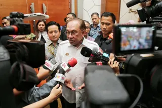 Prime Minister Datuk Seri Anwar giving a press conference after the Natural Resources and Environmental Sustainability (NRES) meeting at Dewan Damar Sari, Putrajaya . May 4 ,2026 . Picture by Choo Choy May .