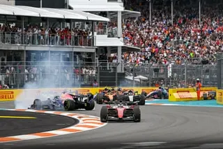 Max Verstappen spins on the first lap