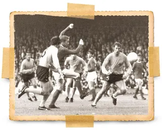 Hull City and Manchester United in action in their Watney Cup semi-final