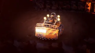 A close-up of the Demolisher class in Deep Rock Galactic: Survivor.