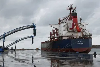 An oil vessel waits at Dangote Petroleum Refinery’s loading and discharging point in Lagos. Photo: Reuters