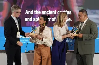 Nugent, Torres, Van Vledhoven and Talia on stage