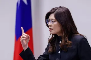 KMT leader Cheng Li-wun has tried to stop the internal row escalating. Photo: EPA