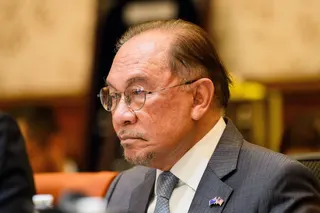 Malaysian Prime Minister Anwar Ibrahim attends a bilateral meeting with Australian Prime Minister Anthony Albanese in Putrajaya earlier in April.  Photo: Bianca De Marchi/AAP/dpa