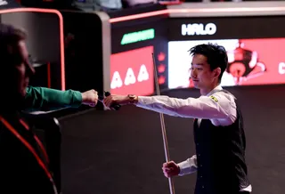 China's Wu Yize celebrates winning his semi final match against Northern Ireland's Mark Allen. — Action Images via Reuters