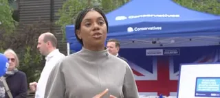 Kemi Badenoch being interviewed on Sky News