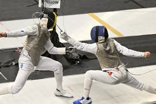 Teenager Harris Ho (right) was one of the standout performers at the FIE World Cup event. Photo: FIE