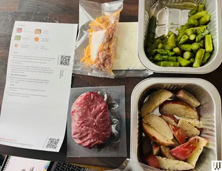 Image may contain Food Meat Pork Mutton Beef and QR Code