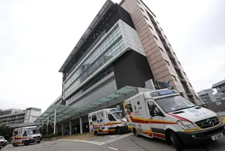 The couple was rushed to Princess Margaret Hospital in Kwai Chung. Photo: Felix Wong