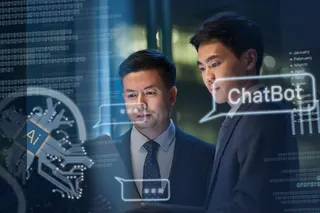 Men work with the help of AI. Salaries of AI-savvy software engineers have shot up in Singapore. Photo: Shutterstock