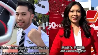 AirAsia posts videos of staff speaking Mandarin after clip of passenger scolding cabin crew draws attention