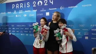 陳芋汐、谷愛凌、全紅嬋，從左到右