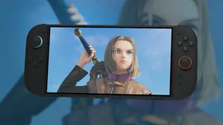 Hero of Dragon Quest 11 S as shown on a Nintendo Switch 2 screen