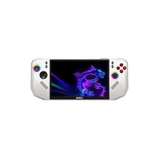 MSI Claw A8 gaming handheld in white
