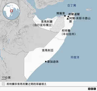 所謂「非洲之角」是指非洲東北部凸出的半島地區，主要包括索馬利亞、索馬利蘭、衣索比亞、厄利垂亞，以及有美、日、中等多國軍隊駐紮的小國吉布地。
