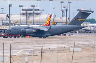 Two US Air Force C-17 transport aircraft have been seen at Beijing Capital International Airport in the past few days. Photo: Handout