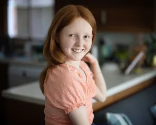 Kirsty smiles for the camera