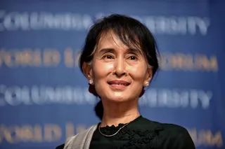 Aung San Suu Kyi speaks in New York in September 2012. Photo: AFP