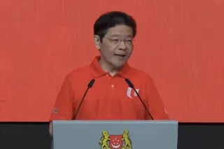 Singapore’s Prime Minister Lawrence Wong speaks about the impact of AI on the economy in his May Day rally speech in the city state on Friday. Photo: YouTube