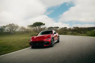 A red Ferrari Purosangue