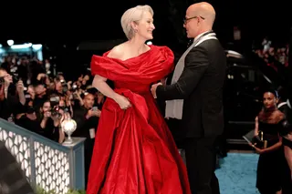 Meryl Street and Stanley Tucci in a still from The Devil Wears Prada 2