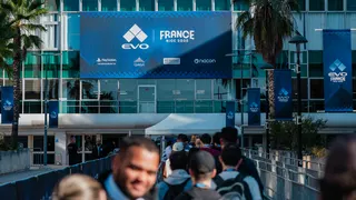 Fighting game enthusiasts arrive to the EVO France 2025 fighting game tournament in Nice, southern France on October 11, 2025. (Photo by Frederic DIDES / AFP) (Photo by FREDERIC DIDES/AFP via Getty Images)