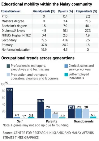 Educational mobility within the Malay community.