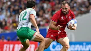 Merab Sharikadze playing against Portugal
