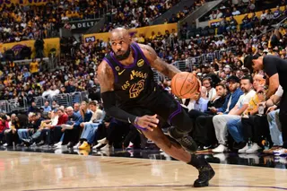 LeBron James in action.