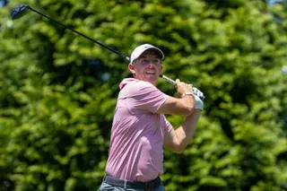 Rory McIlroy swings in Charlotte.