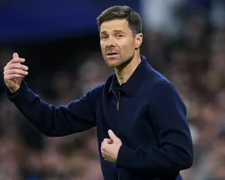 Xabi Alonso issues instructions to his players during Real Madrid's Champions League match against Manchester City in December 2025