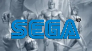 SEGA logo on blurred Golden Axe background