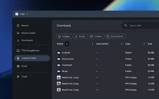 Files by Google desktop window, with open tab showing access to the folders and images on a phone.