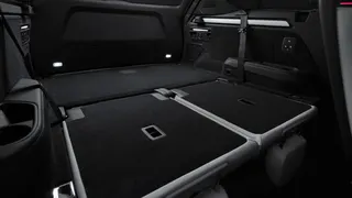 Audi Q9 interior with the seats folded flat