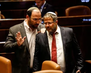 Simcha Rothman and Itamar Ben-Gvir in the Knesset in 2023