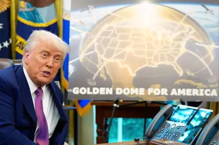US President Donald Trump speaks about the Golden Dome in the Oval Office in May 2025. Photo: AP