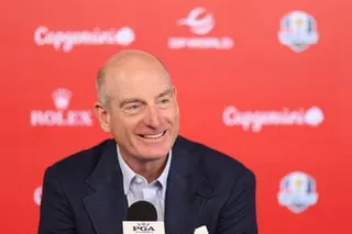 Jim Furyk at a press conference before the US PGA Championship