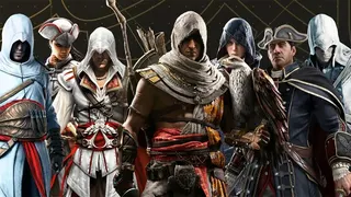 Assassins from AC games standing together