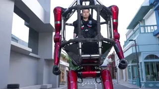 Unitree Robotics has released footage of its CEO piloting the GD01, a 2.7-metre transformable mecha that smashes through walls with its mechanical arms. The machine is priced from $650,000.