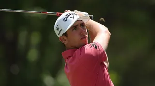 Tom McKibbin hits a shot during the LIV Golf Mexico City event