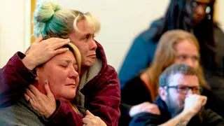 Family members reacting in court as James Shirah is sentenced