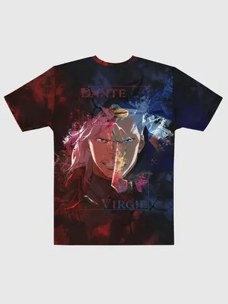 Official Devil May Cry T-shirt from Netflix with Vergil's name spelled incorrectly