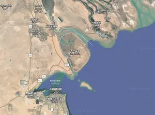 布比延島（Boubyan Island）。 圖:翻攝自GOOGLE地圖