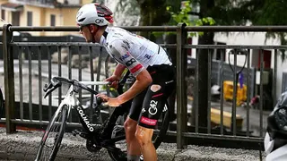 Igor Arrieta of UAE Team Emirates crashes on stage five of the Giro d'Italia