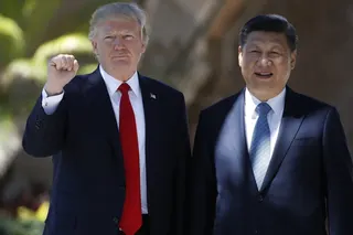 President Donald Trump and Chinese leader Xi Jinping pictured in 2017 at Mar-a-Lago in Florida. Photo: AP
