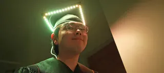 Eric Park with his graduation cap