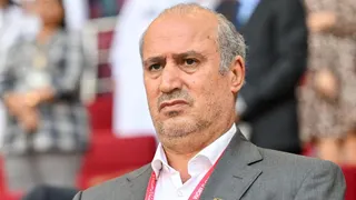Football Federation Islamic Republic of Iran President Mehdi Taj watches Iran against England