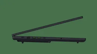 <em>In addition to all the ports, Razer has its proprietary reversible charging plug on the left. It can also charge via USB-C at a more modest 100W.</em>